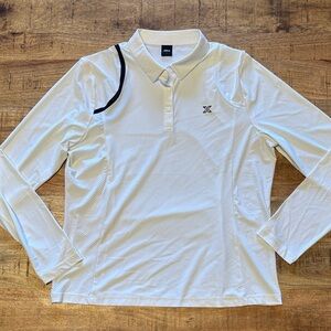 JDX America Women X Golf Polo White  Large Like New. WOT (10)